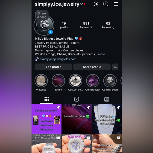 VVS1 Moissanite Cuban link 10mm s925 Silver - Picture 3 of 3